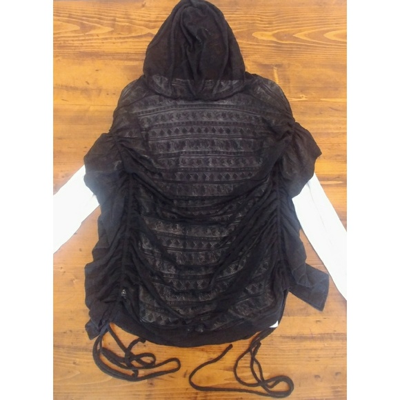 NWT Roxy Crochet Lace Runch Hoodie - Picture 5 of 8